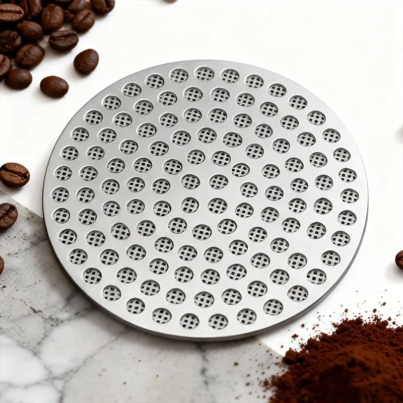 Espresso Double Layer Coffee Filter, 51/53/58mm Reusable Fine Mesh Espresso Puck Screen, Stainless Steel Kitchen Accessory Kitchen Gadgets for Portafilter Kitchenware