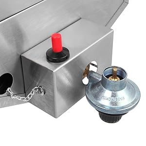 ROVSUN Portable Propane Gas Grill 12,000BTU, Tabletop Outdoor Cooking Grill for Picnic Camping RV Tailgating Patio Garden BBQ, Stainless Steel ROVSUN Portable Propane Gas Grill 12,000BTU, Tabletop Outdoor Cooking Grill for Picnic Camping RV Tailgating Patio Garden BBQ, Stainless Steel