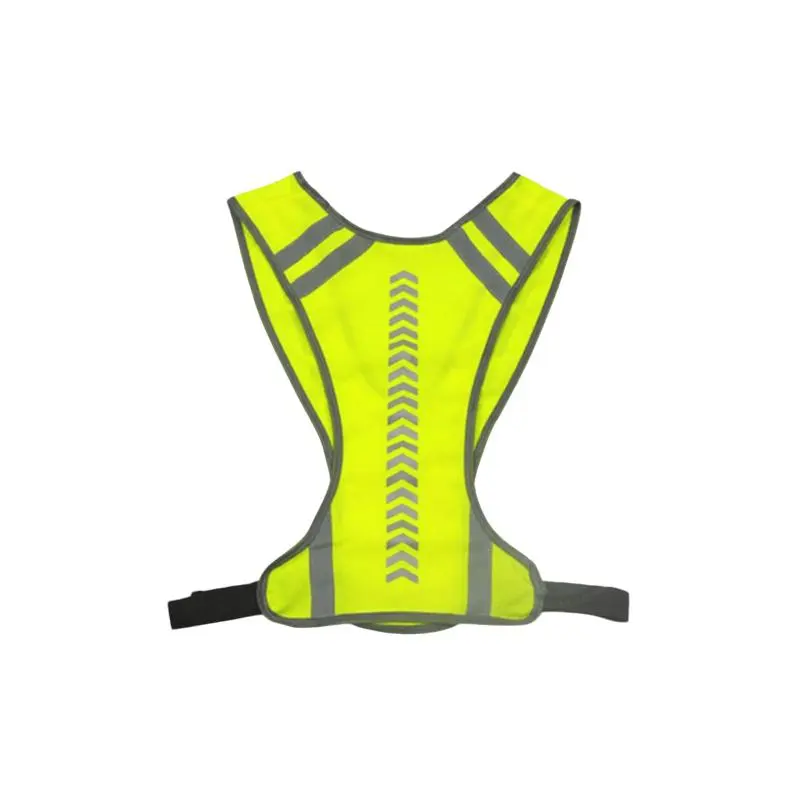 1pc High Visibility Reflective Vest, Suitable for Road, Mountain & Indoor Biking - Outdoor Sports Apparel, Adjustable Polyester Fiber Gear - Reflective Strap Vest for Night Running and Cycling