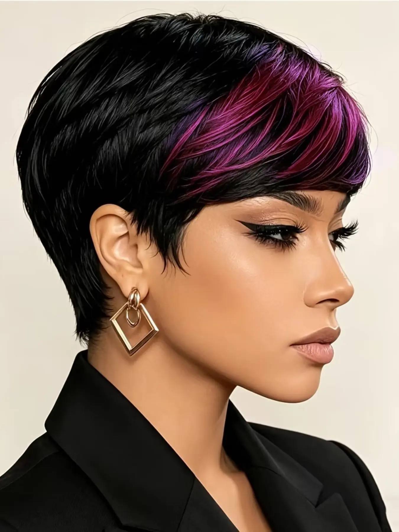 Pixie Cut Human Hair Wigs for Women  Blonde Color Daily Use Color Elegent Short Layered Pixie Cut Wigs With Bangs Natural Looking