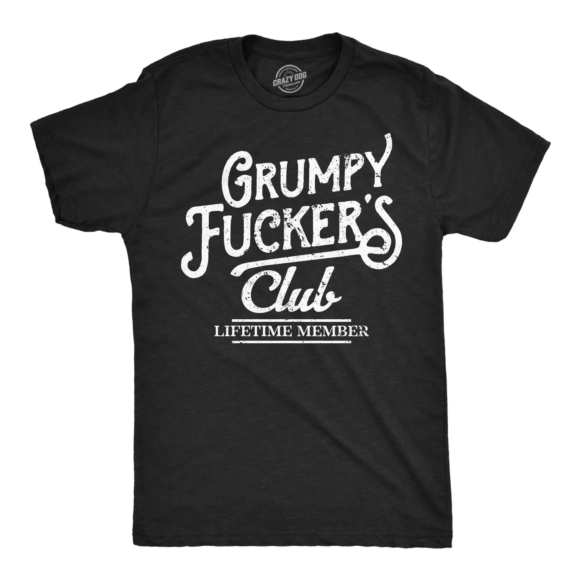 Mens Funny T Shirts Grumpy F*ckers Club Sarcastic Graphic Novelty Tee ...