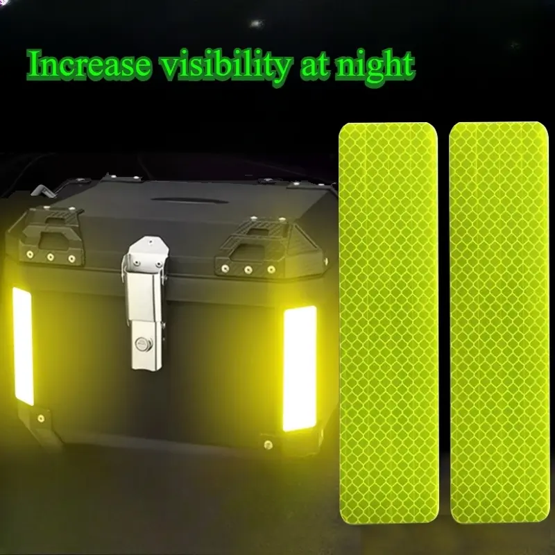 10-Pack Reflective Night Safety Stickers, Waterproof Night Vision Labels, Ideal for Motorcycles, Helmets, Bicycles, Cars, Motorcycle Trunks