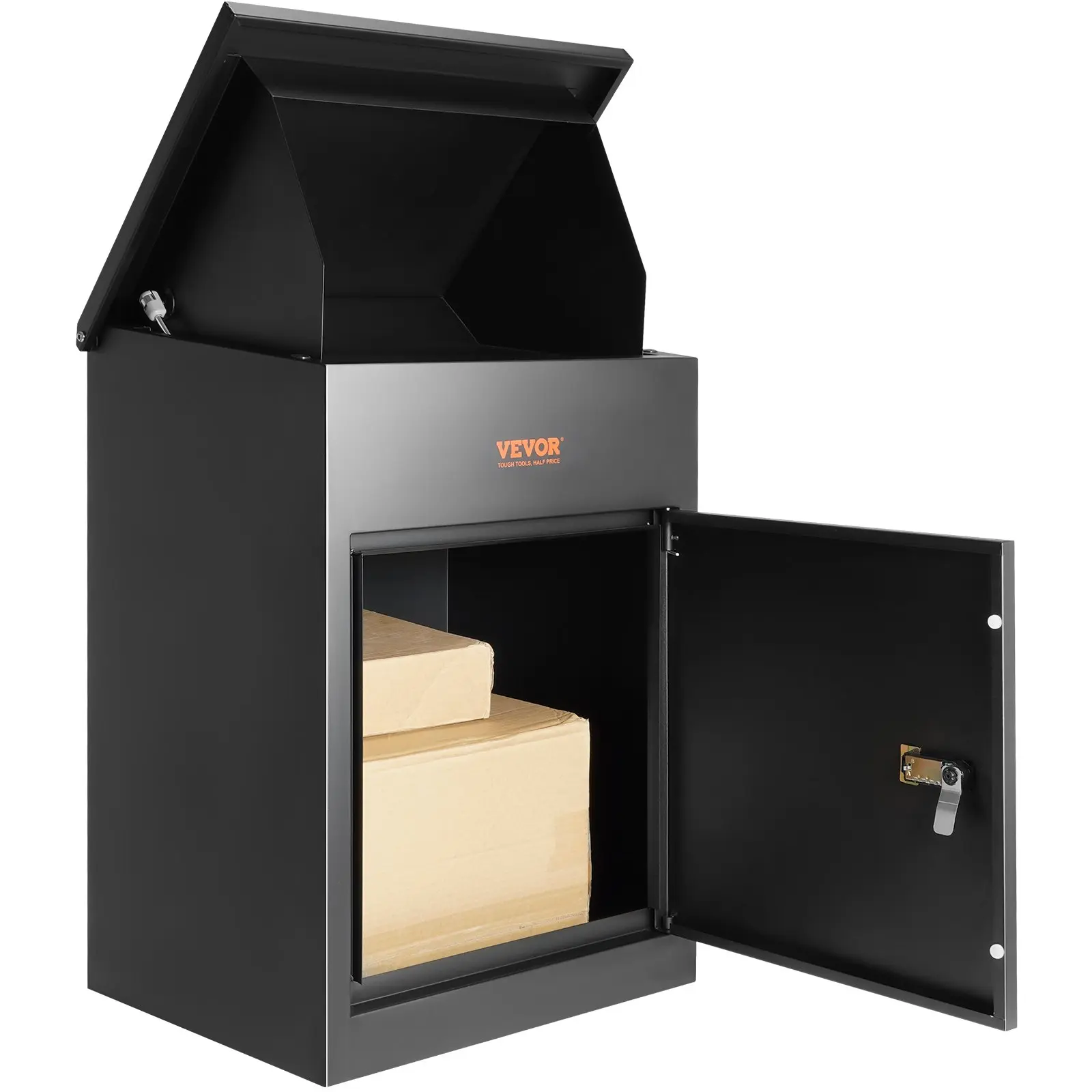 【DealsForYouDays】VEVOR Package Delivery Boxes for Outside, Extra Large Mailbox with Coded Lock, Galvanized Steel Wall Mounted Mailboxes 17.3" x 13.8"x22. 8", Anti-Theft Baffle, IPX3 Waterproof for Porch, Curbside