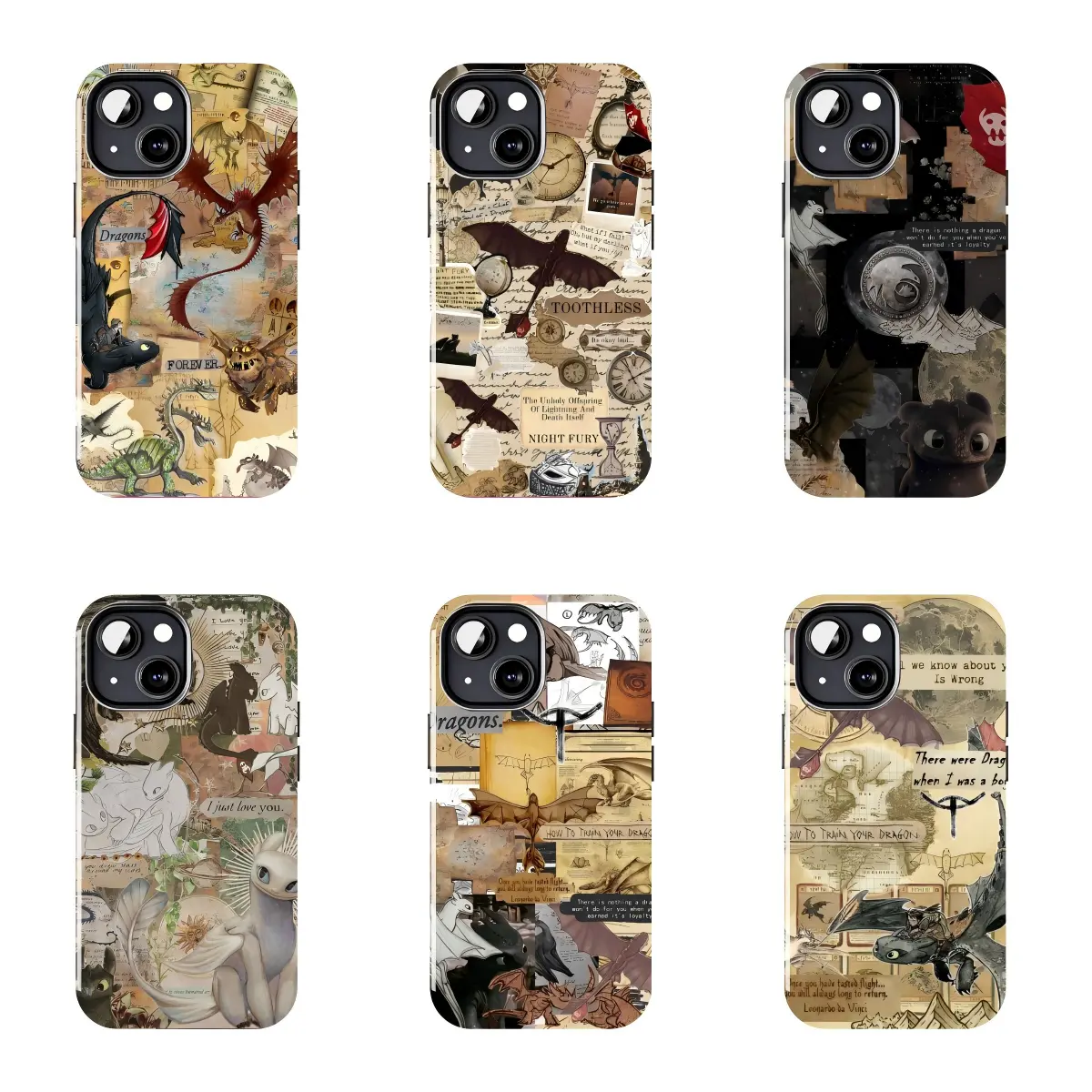 How To Train Your Dragon Collage Phone Case, Suitable for iPhone 17-11 Pro Max/Plus and  Samsung Galaxy S23-25