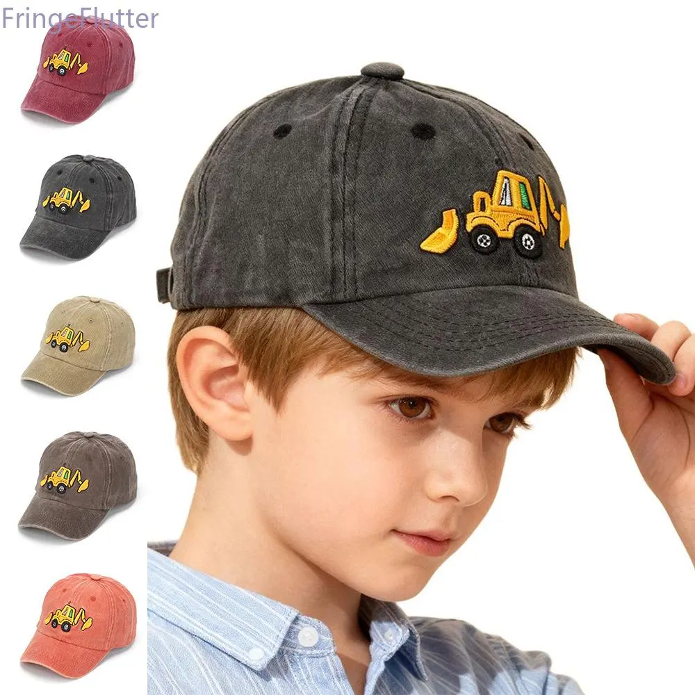 Unisex Funky Excavator Graphic Baseball Cap - Lightweight Adjustable Casual Construction Theme Hat, Ideal Birthday Gift, Daily & Street Wear Accessory