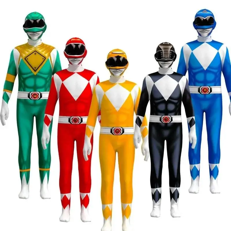 Adult Morpher Superhero Samurai Sentai Shinkenger Rangers Cosplay Fantasia Halloween Costume Mask for Men Boy