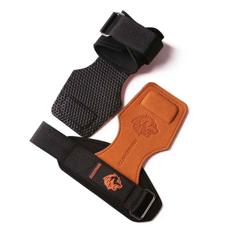 Adjustable Leather Lifting Straps, Heavy-Duty Wrist Grips Protective Gear for Men & Women, Non-Slip Support for Deadlifts & Powerlifting, Sporty Protective Gear