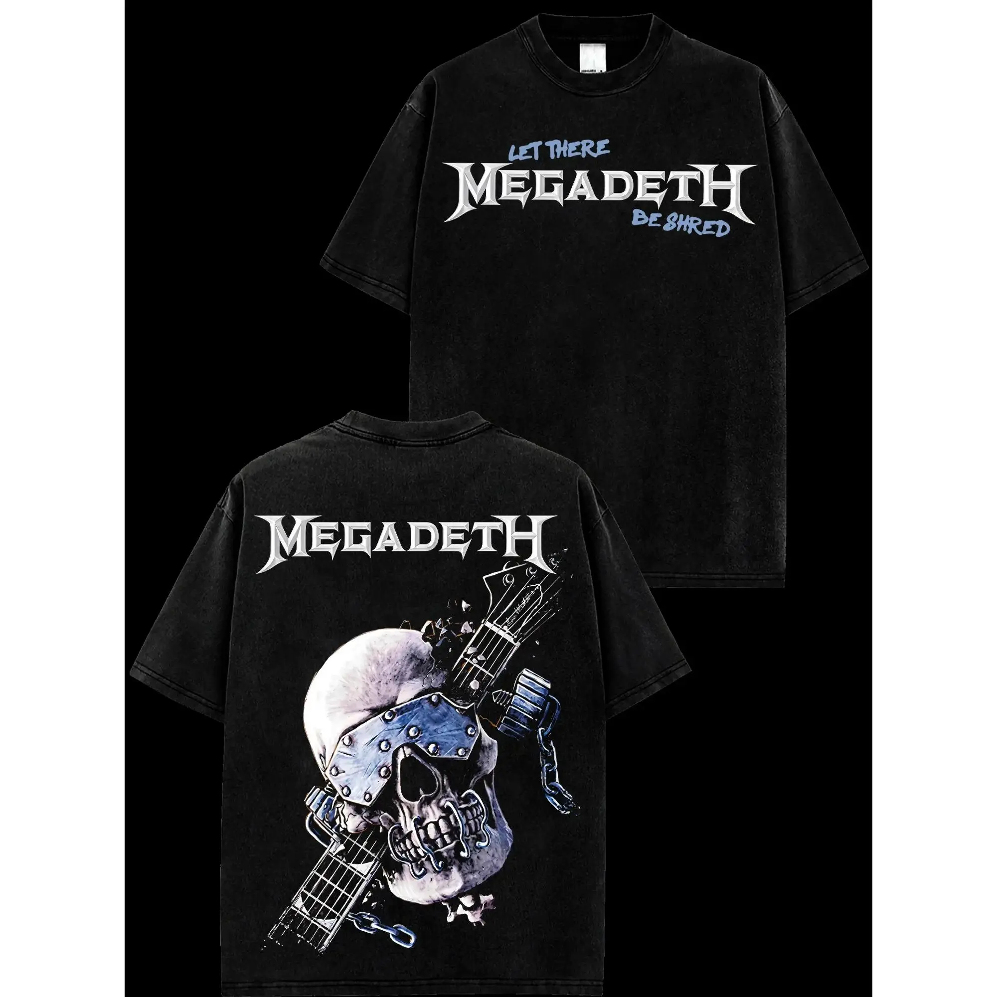 [MetalStyle] Megadeth Let There Be Shred Retro Unisex 100% Heavyweight Cotton T-Shirt – KILLING ROAD World Tour Rock Thrash Metal Cotton Tee, Heavy Metal Rock Band Shirt,   Christmas Funny pullover soft apparel winter hoodie slogan graphic