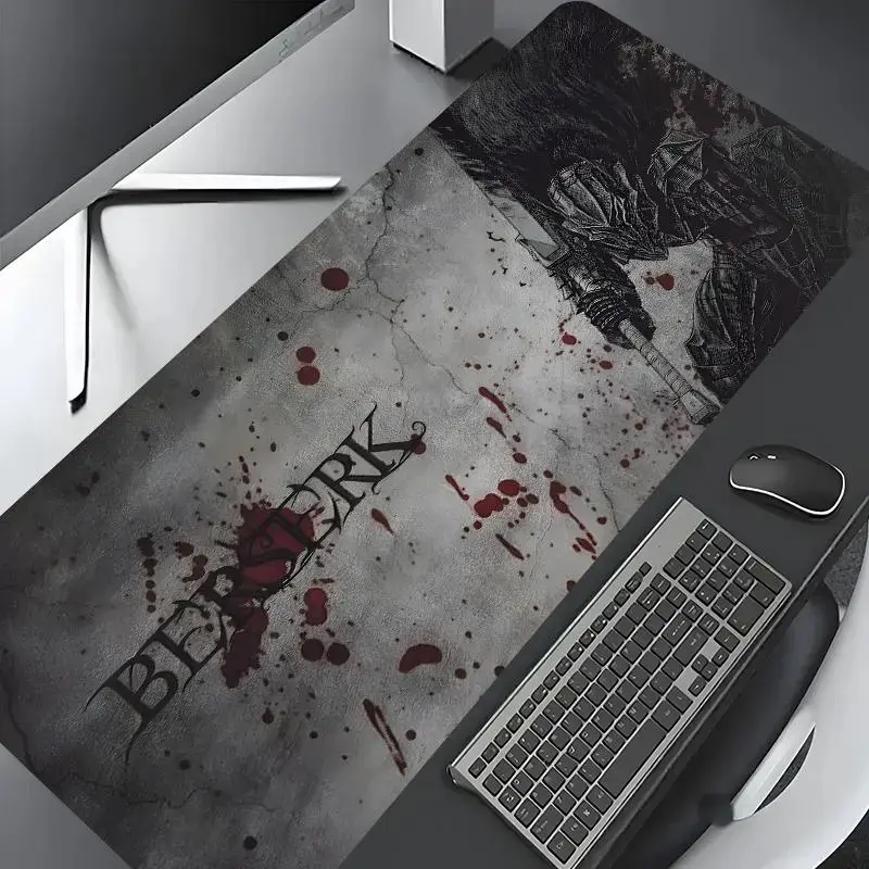 Berserk Themed Mouse Pad, 1 Count Large Gaming Mouse Pad, Aesthetic Desktop Decoration Protective Pad, Non-slip Lock Edge Work Pad, Multi-size Mousepad for Laptop, Gaming Deskmat, Gaming Desk Accessory