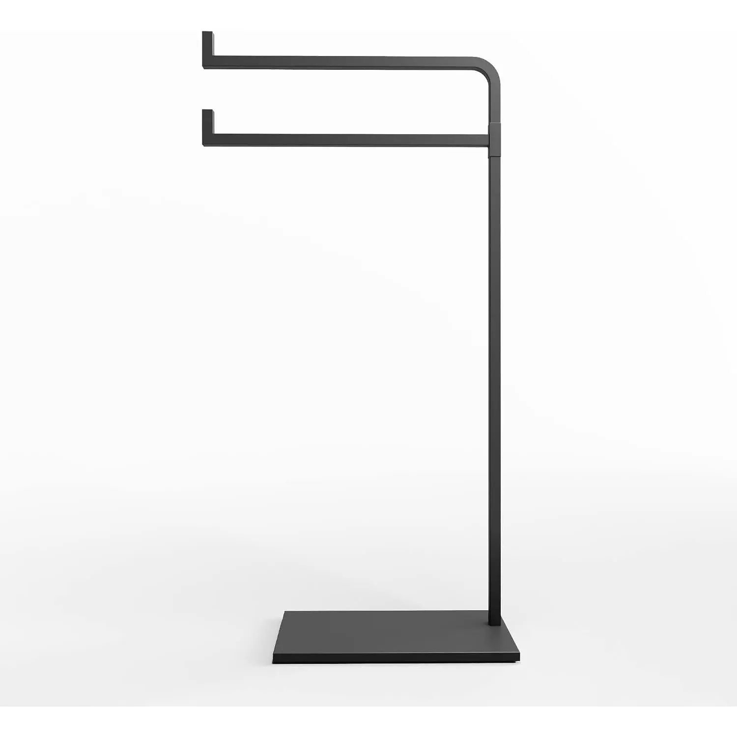 Freestanding Bathroom Countertop Towel Stand, 17" Height, Double Hold for Full-Size/Fingertip/Washcloths, Rotating Lower Arm, Rust-Resistant, Sturdy Anti-Slip Pad Base, Rotating Arm