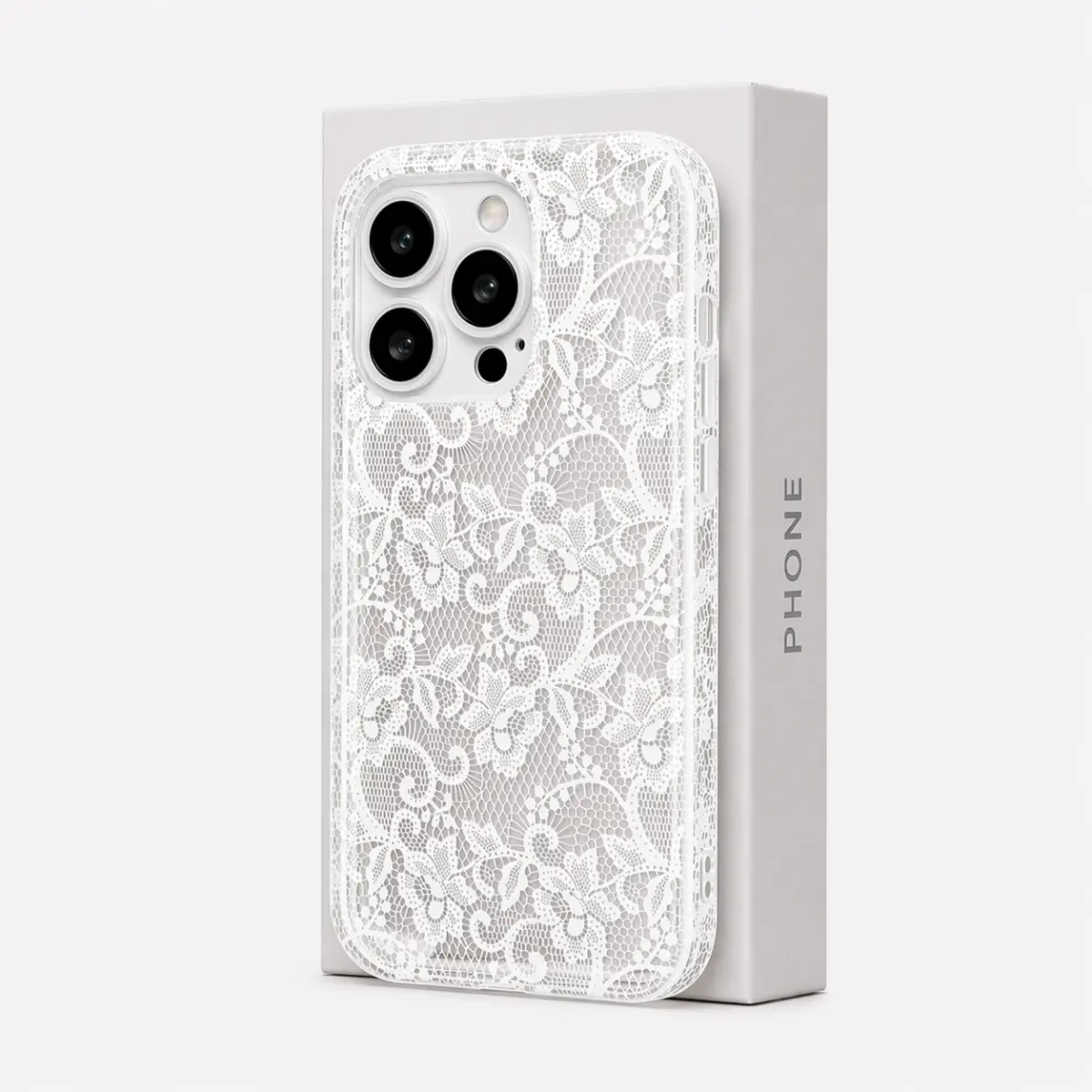 Women's Romantic Lace iPhone Case - Soft Transparent TPU Air Cushion, Shockproof, Anti-Slip Grip, Non-Slip, Easy Installation, Strong Protection - Fits iPhone 17/16/15/15 Plus/14/13/12/11 Pro Max Air - Bride-To-Be Gift