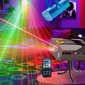 1PC Starlight Laser Light with Remote Control or Sound Activation, Voice-Activated DJ Disco Light - USB Powered LED Party Light Projector for Indoor Events, Halloween and Christmas Parties, Birthdays, Clubs, Dance, Karaoke, Music Sync Light
