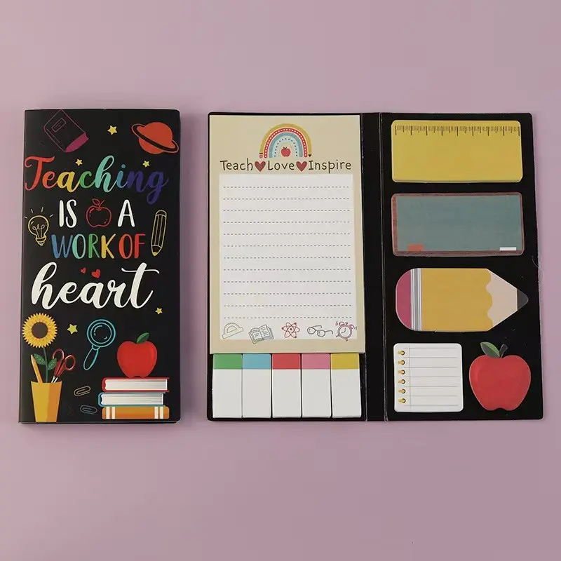 Educational Sticky Notes Set, Colorful Self-Adhesive Pads, School Supplies, Office Stationery, Teacher's Essential Tools