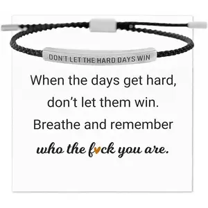 Frodete Dont Let the Hard Days Win Bracelet for Women Engraved Bracelets for Women Stainless Steel Serenity Prayer Bracelet Inspirational Bracelet for Women Men Inspirational Jewelry Gifts