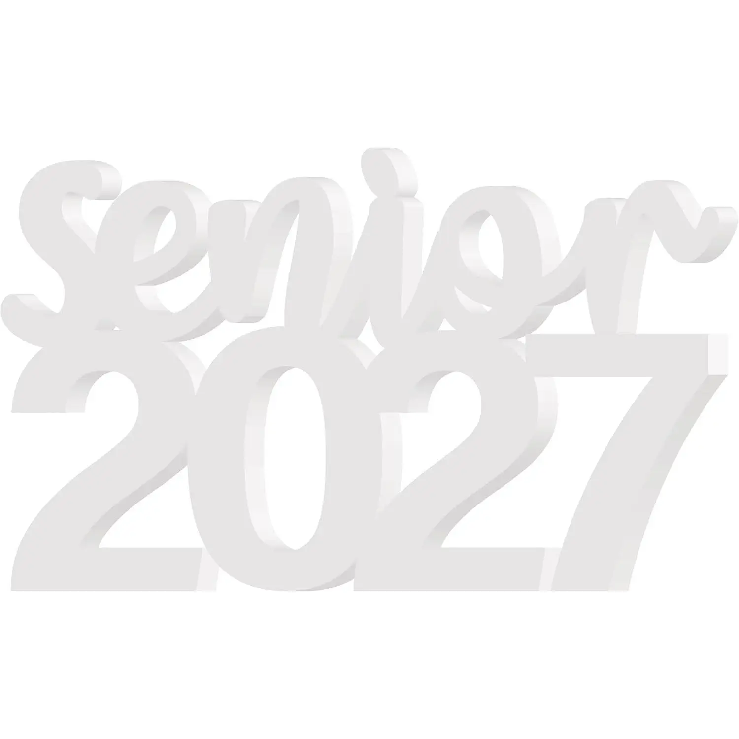 Class of 2027 Senior 2027 Sign Graduation Decorations, Photo Booth Props for Photoshoot, Graduation Table Centerpieces Letter Sign for Senior Night Decor, Grad Party Supplies - White