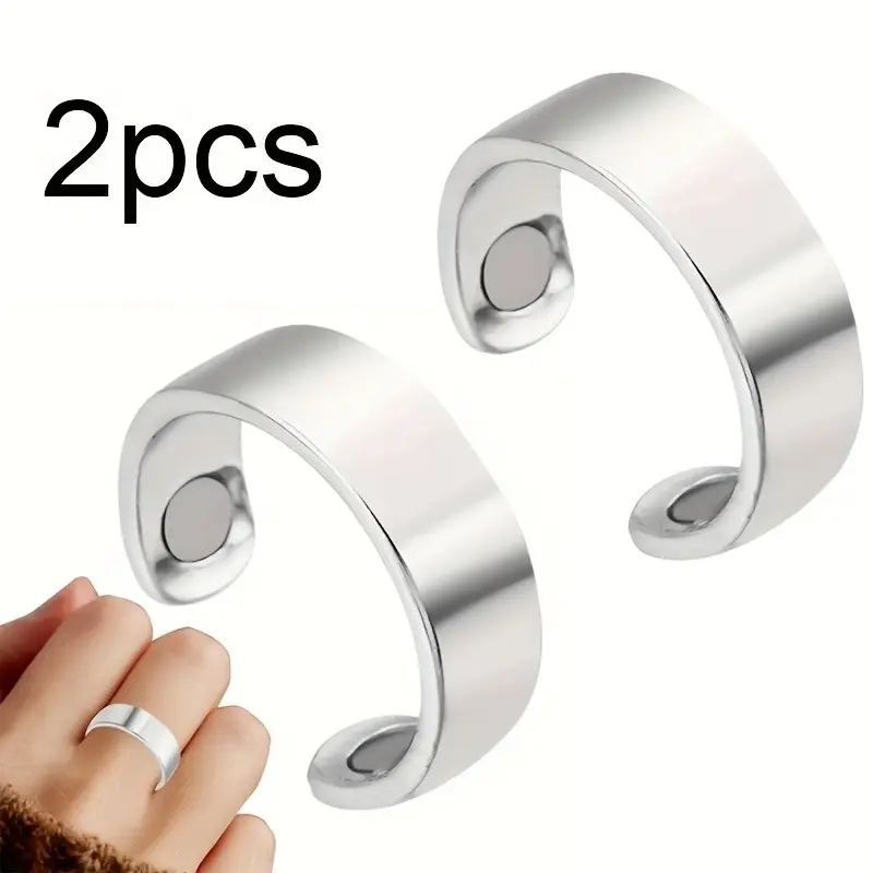 2 Pairs Acupressure Anti-Snoring Rings, Improve Sleep Quality, Battery-Free, Ergonomic Design, Comfortable Wear, Enhance Restful Nights