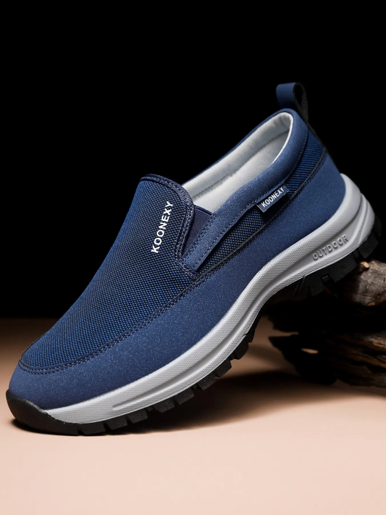 Men's Comfortable Anti-Slip Breathable Walking Loafers, Easy Breezy Loafers, Breathable Knit Slip-On Thick Sole Lightweight Casual Shoes, All-Season Outdoor Activities