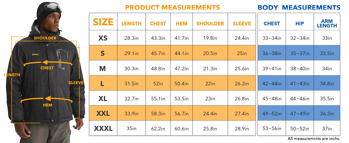 GEMYSE Men's Mountain Waterproof Ski Snow Jacket Winter Windproof Rain polo pufferjacket Men's Waterproof winter coat