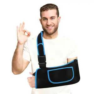 Breathable Adjustable Arm Support Sling for Men & Women Shoulder Immobilizer Arm Sling for Rotator Cuff & Elbow Injuries Fracture Recovery