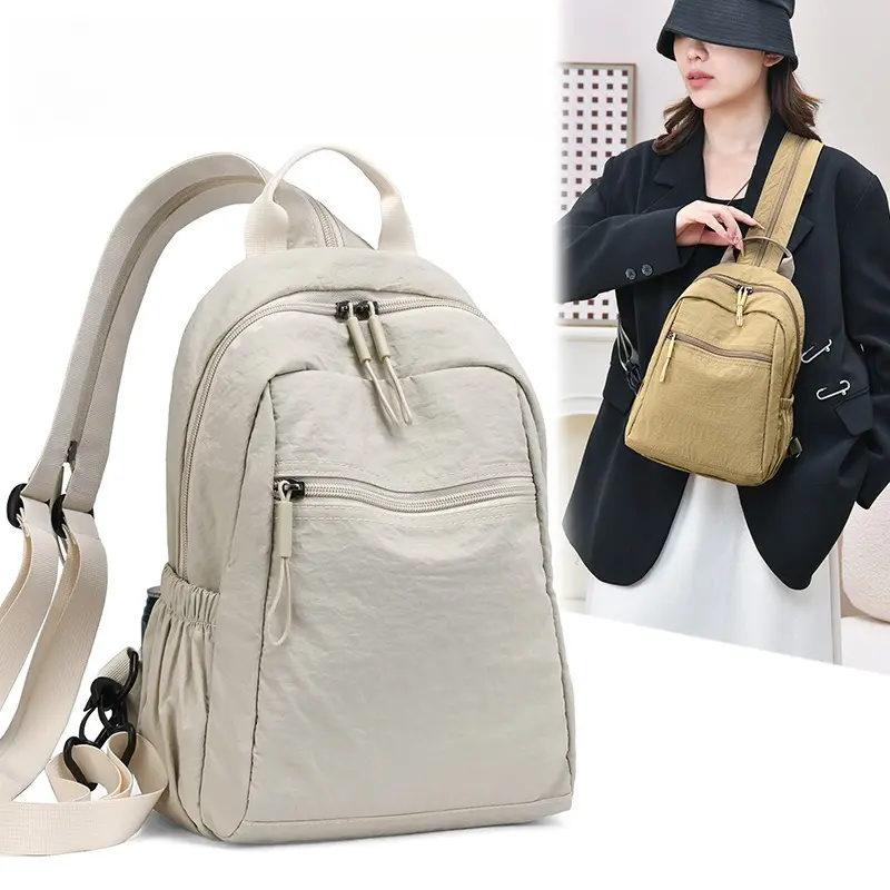 New Minimalist Convertible Backpack & Chest Sling Bag, Stylish Casual Large Capacity Daypack for Travel, Work Commute, Campus, Outdoor Trips and Daily Use,Adjustable Padded Straps, Secure Zipper Closure, Lightweight Versatile Everyday Carry Bag