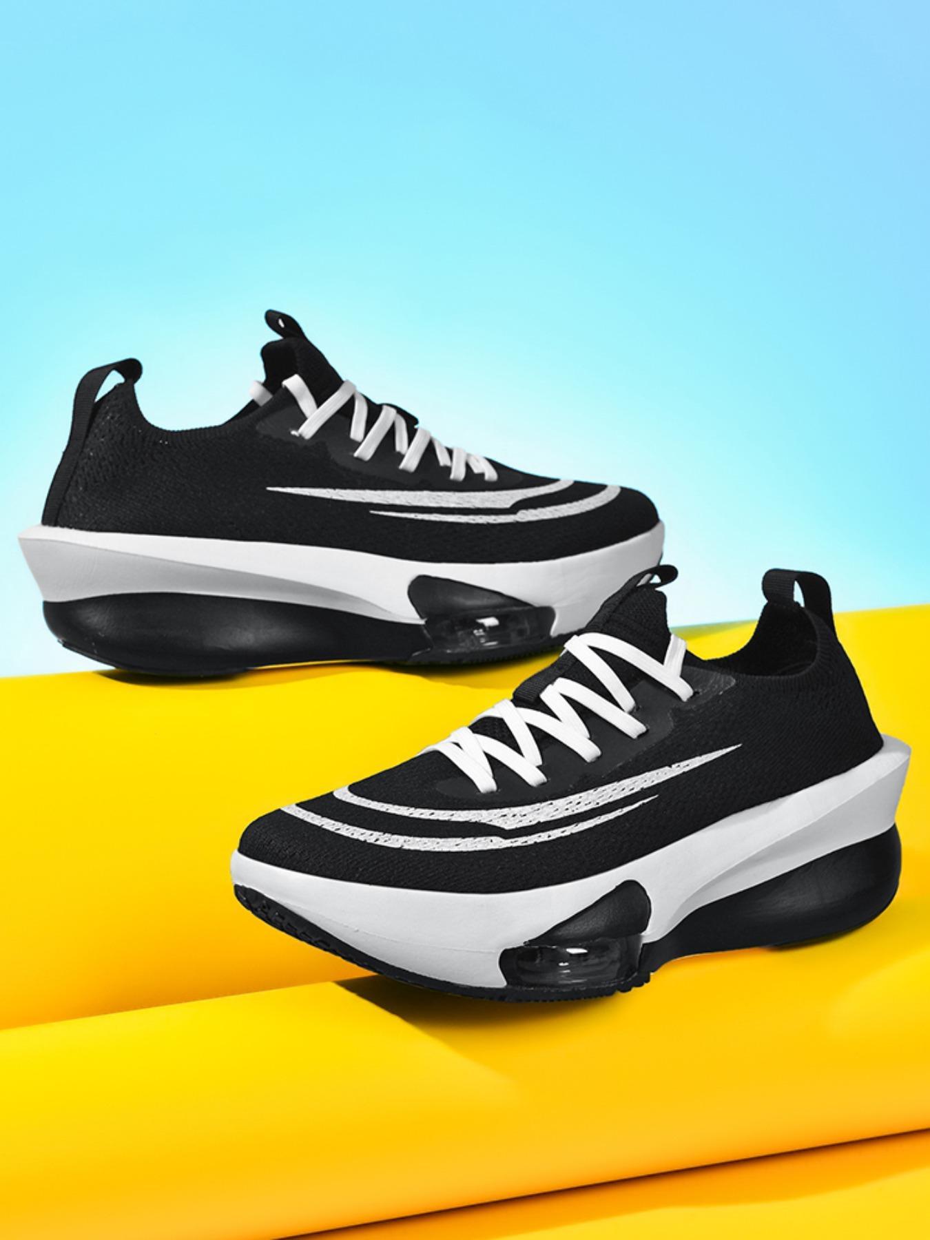 Trendy Couple Running Shoes, Breathable Textile Material, Anti-Slip Wear-Resistant Sole, Comfortable Lining, Suitable for Sports, Breathable Running Sneakers