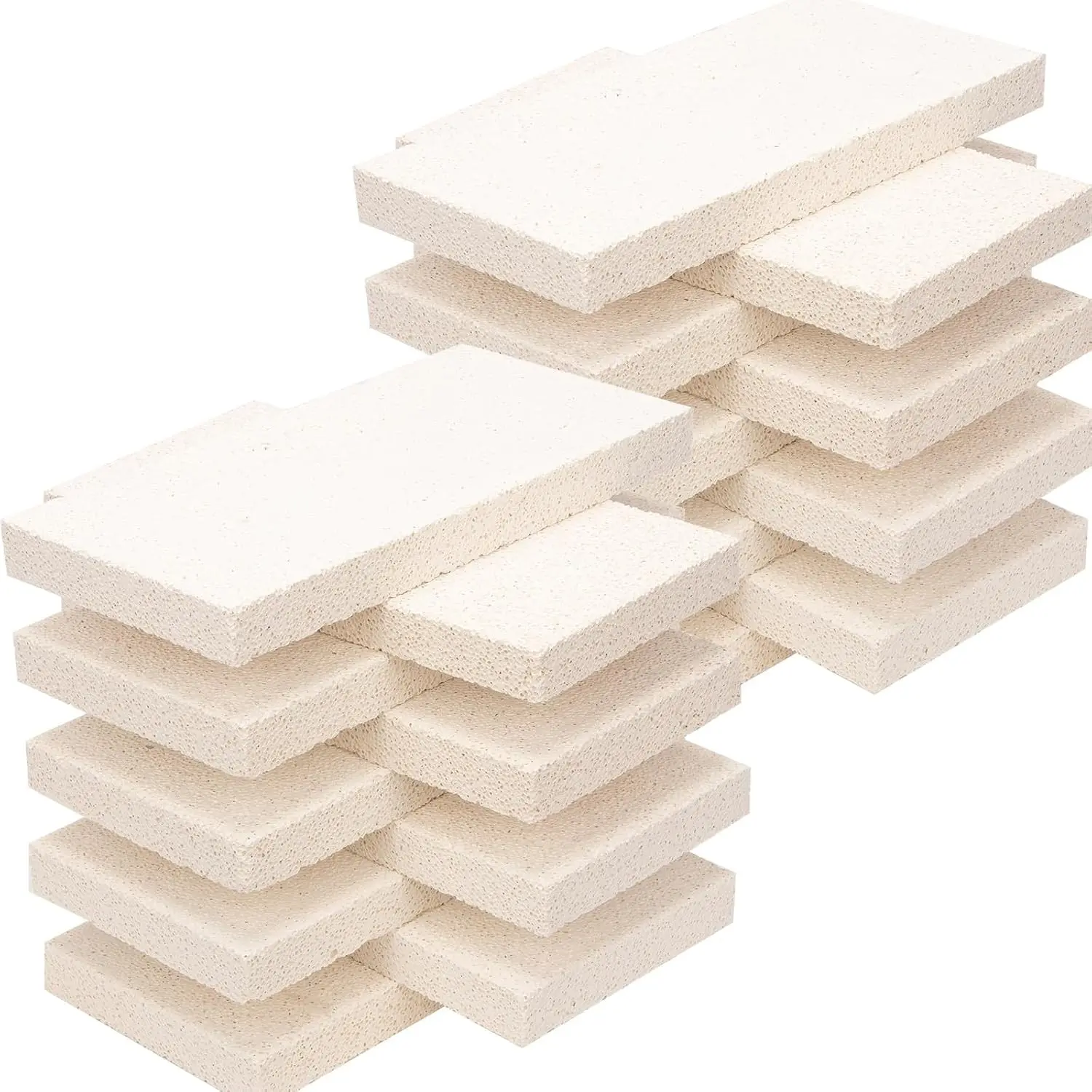 Rectangular Heatproof Alumina-Silica Insulating Fire Bricks (18 Pieces) - 9x4.5x0.78in, 2320°F Rated for Blacksmiths, Ovens, 9X4.5x0.78"