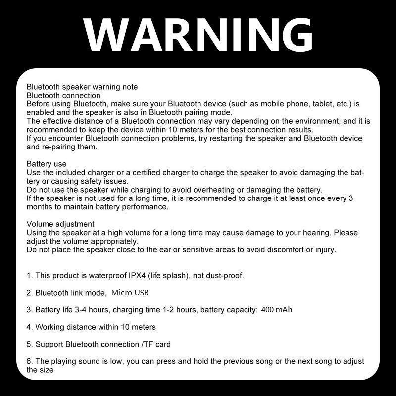 2025 NEW Mini Portable Wireless Speaker, Rechargeable Waterproof Speaker with LED Light, Portable Bluetooth-compatible Speaker for Beach, Shower & Home