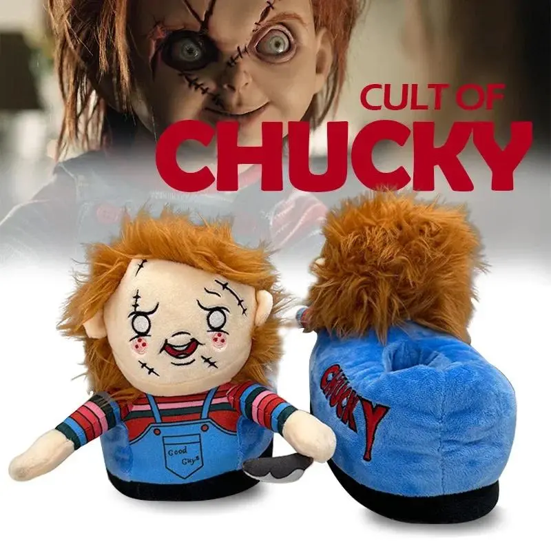 Chucky Plush Slippers Halloween Horror Fluffy House Shoes Horrific Slippers Birthday Gifts
