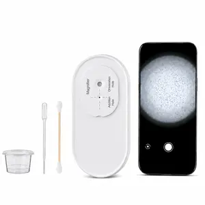 Pro Magnifier - Desk Organizer Accessory, Clean Views, Swappable Lenses, Reusable Stand, Disposable for Little Swimmers, Activity Level Adaptable, Sample Addition Hole