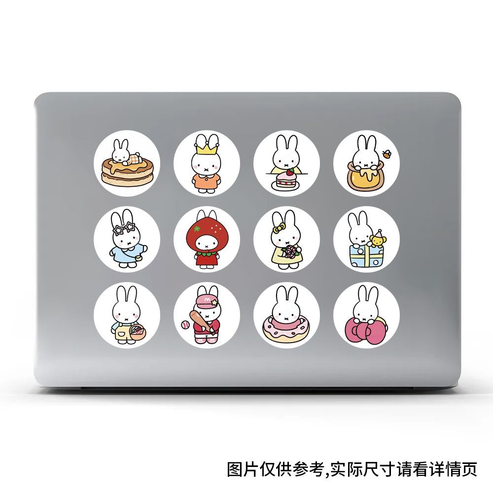 500Pcs Kawaii Miffy Rabbit Sticker Seal Sticker Cartoon Rabbit Roll Sticker Cartoon Ins-style Planner Decoration Gift