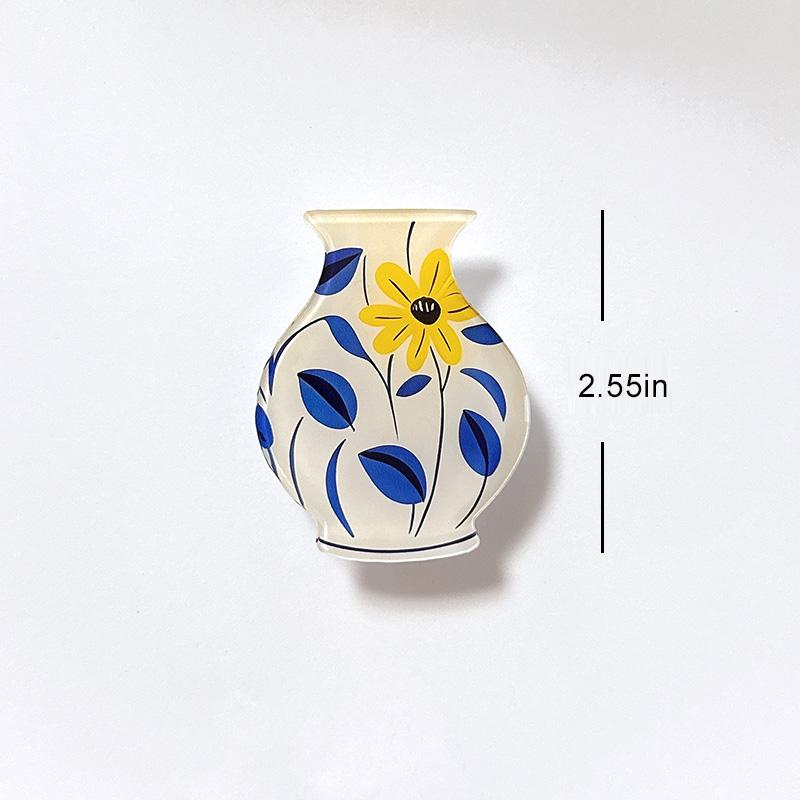5 Vase Refrigerator Magnets Cute Decorative Design Cute Mini Acrylic Vase Refrigerator Magnets, can hold flowers, funny mini vase magnets, for refrigerator decoration, office, kitchen, storage cabinets, whiteboard, gift