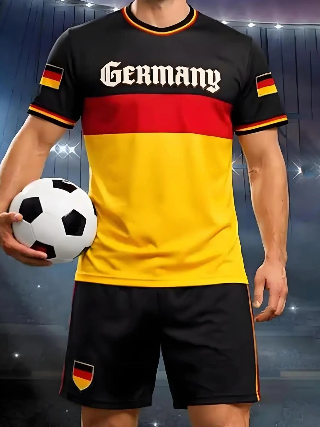Classic German national team jersey, retro German home jersey, suitable for team sports, team football uniform, Football Shirts, Sporty Jersey, Short Sleeve Jersey, Sports Style Jersey, for sports and casual wear, Soccer Jerseys Set