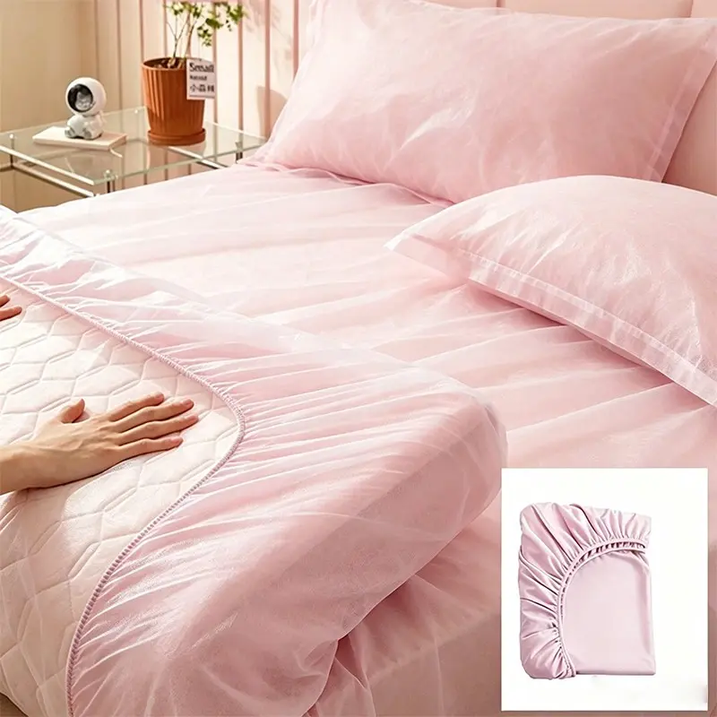 Disposable Bed Sheet 4pcs/ set, Cartoon, Hotel Bedding Kit, Portable Dirty Separation, Twin Size Non-Woven, Travel Essential, Compressed Pack, Bedsheet Set