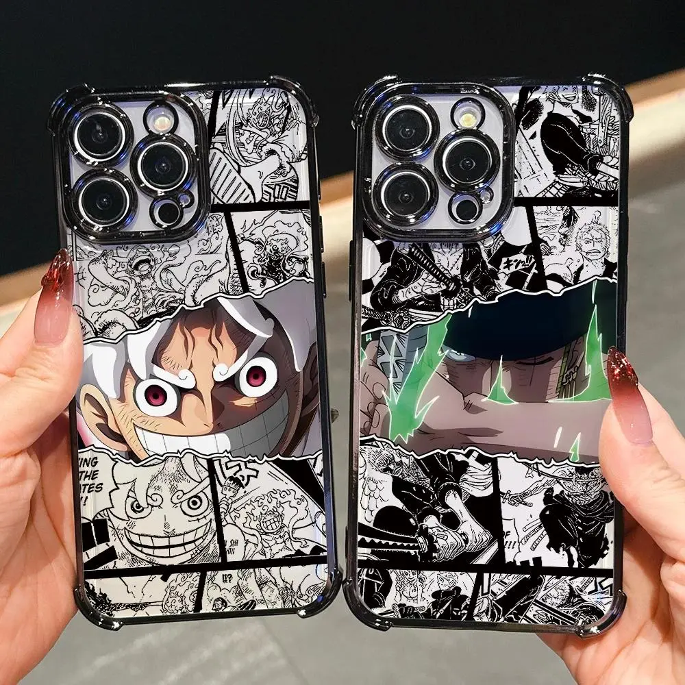 Anime TPU Smartphone Casing, Anti-Drop Transparent Soft Protection Cover for iPhone 17 Air, 16, 15, 14 Plus, 13, 12, 11 Pro Max - Mobile Phone Accessory