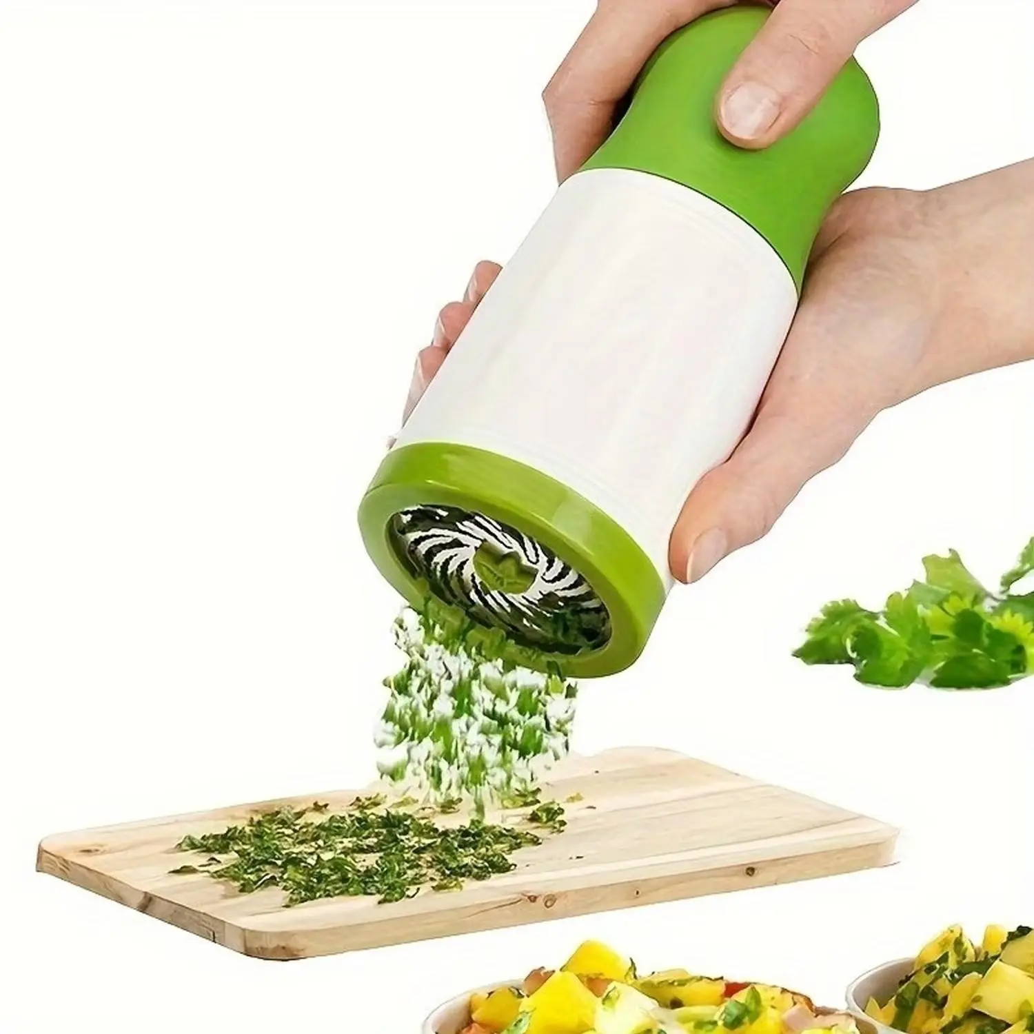 Portable Manual Spice Grinder, Cilantro & Coriander Chopper, Multi-Functional Vegetable Slicer, Essential Kitchen Tool for Home & Professional Chefs