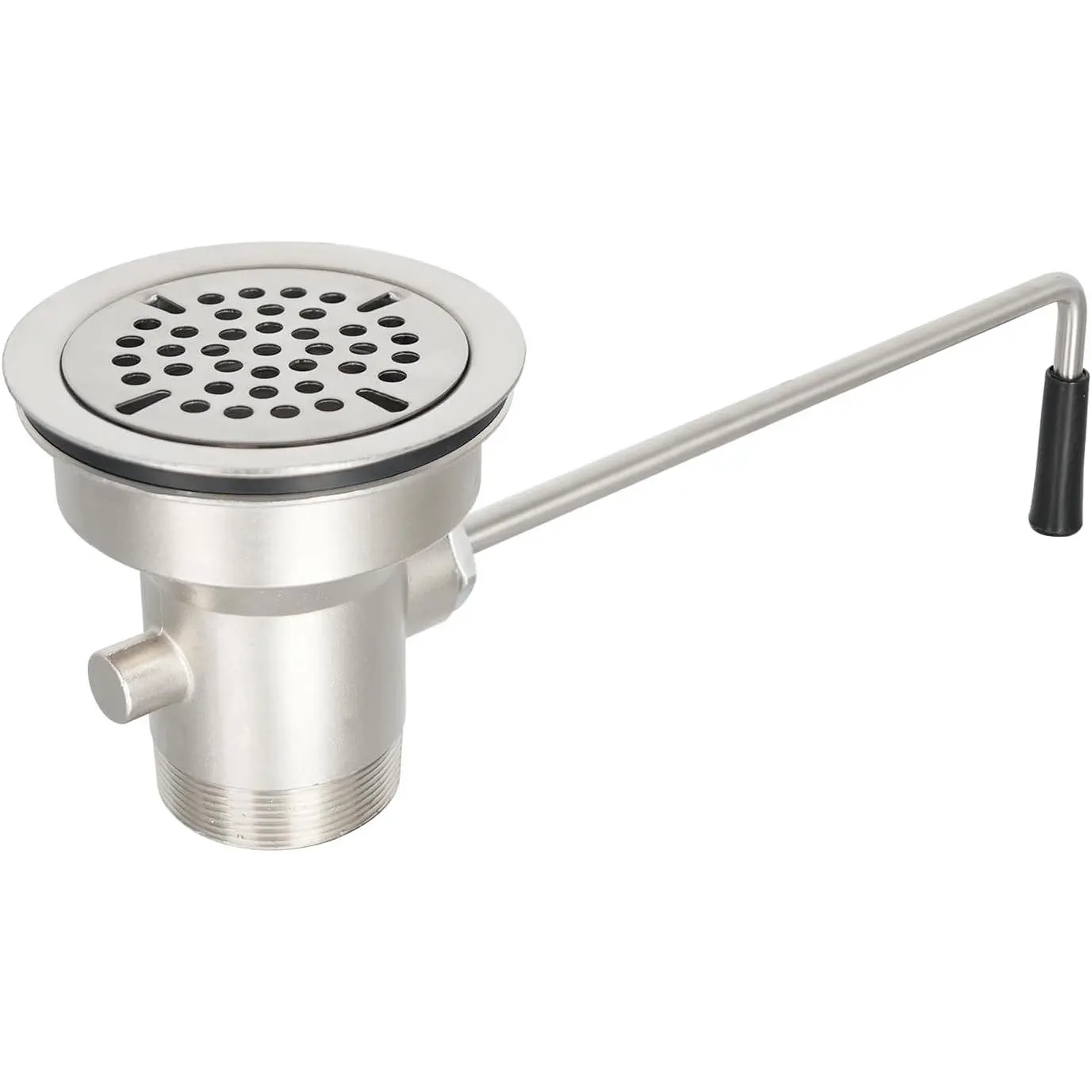 3-1/2 Inch Commercial Sink Drain with Twist Handle Kitchen Sink Opening  Drain Valve Stopper Prevents Sink Clogged Overflow for 1/2/3 Compartment Sink Style Drains