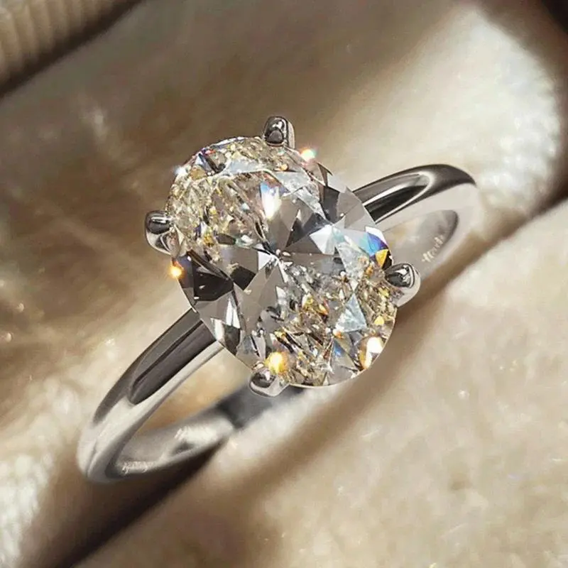 Cute Solitaire Engagement Ring in 925 Sterling Silver, 1-8 Carat Cubic Zirconia Wedding Band for Women with Shiny Finish, 1-8Ct, Round Center, Female, Metal, Cute Look, Plain Band