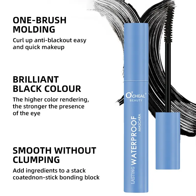 2pc Waterproof Mascara, Lengthening Mascara, Volumizing & Curling, Long-Lasting 24h Hold, Dense & Lash-Like Effect, Essential for Barbie Eyes Look