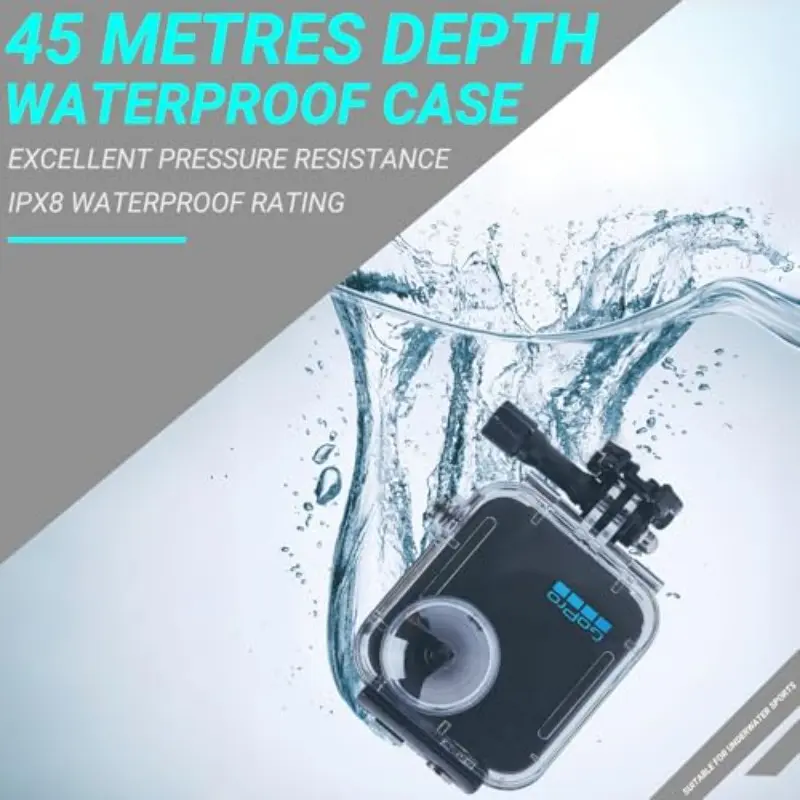 Touchscreen Waterproof Case for GoPro MAX 360 (2025) Camera,45M/147FT Underwater Diving Protective Shell for Go Pro Max 360 2025 Accessories (Not Compatible with Gopro MAX 360 2019/MAX 2)