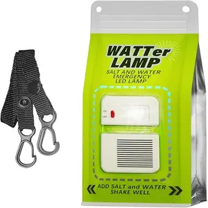 Portable Salt Water Camping Light, 50 LED Emergency Lamp, Battery-Free Outdoor Lantern, Camping Lanterns, Waterproof, 140 Hours Runtime, Ideal for Hiking, Fishing