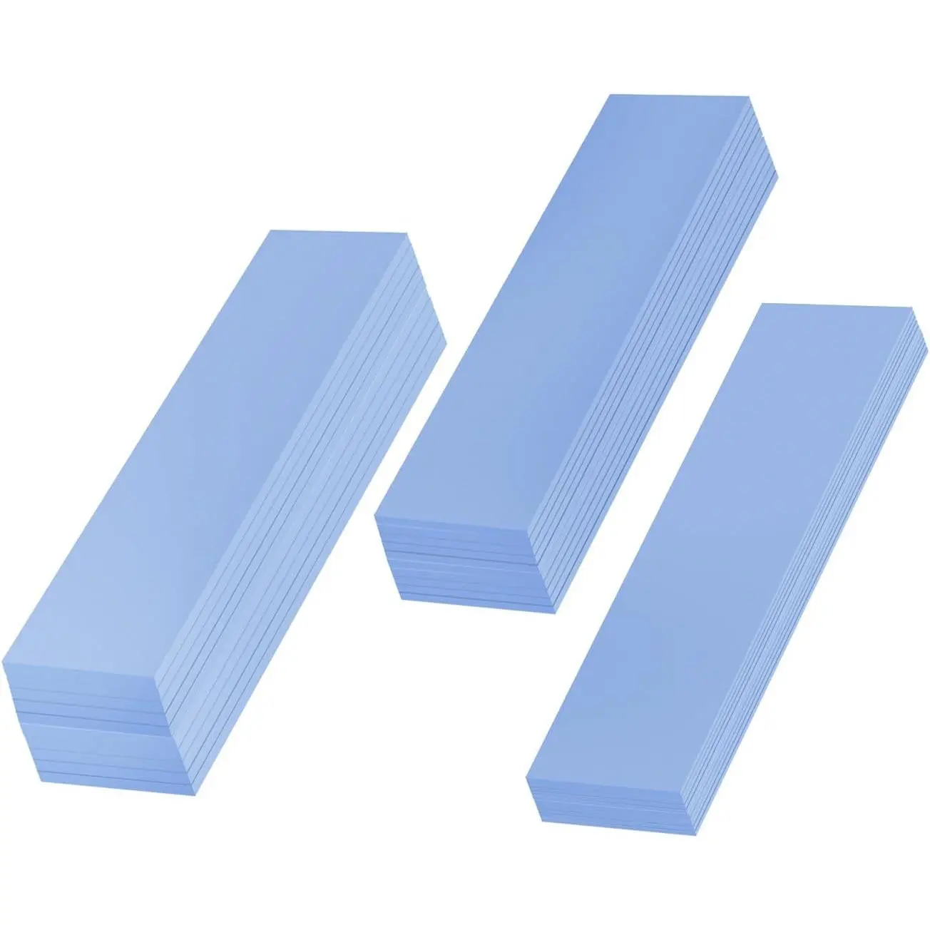 30 Pack 3 Thickness Types 6.0W/mk Soft Thermal Pad Double Sided Silicone Cooling Pad for Heat Dissipation Fit for SSD CPU GPU LED IC Chipset Blue