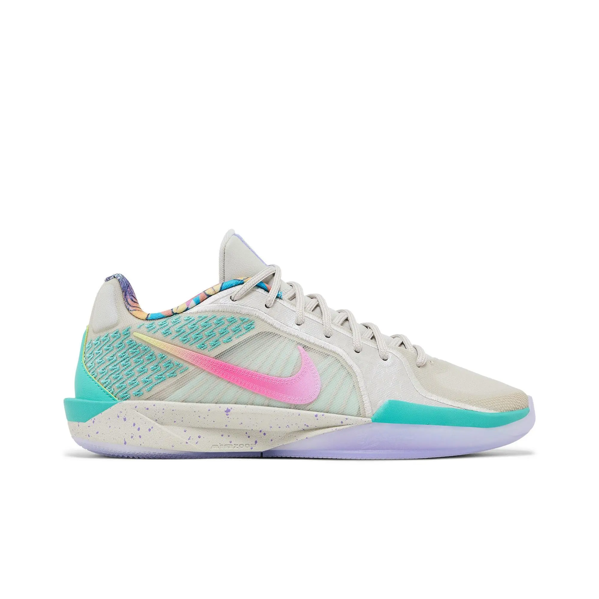 Titan x Nike Womens Sabrina 2 'Make Space' (women's sizes) Light Bone/Racer Pink/Calypso/Teal Tint/Purple Agate/Twilight Pulse basketball shoes IH8554 001