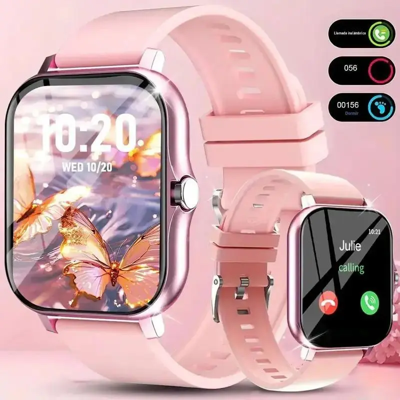 2026 Valentine's Day Gift Smartwatch Fitness Smart Watches Trendy Multifunctional Watch Touchscreen Smartwatch with Wireless Calling, Multiple Sports Modes, Message Alerts Available in and