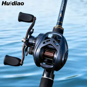 Huidiao HZ Versatile Baitcasting Fishing Reel with Drag Clicker Lightweight Baitcaster 207g/7.3oz 7.1:1 High Speed Ratio 15-Level Magnetic Braking System Low Profile Design Fishing Tackle Fishing Equipment