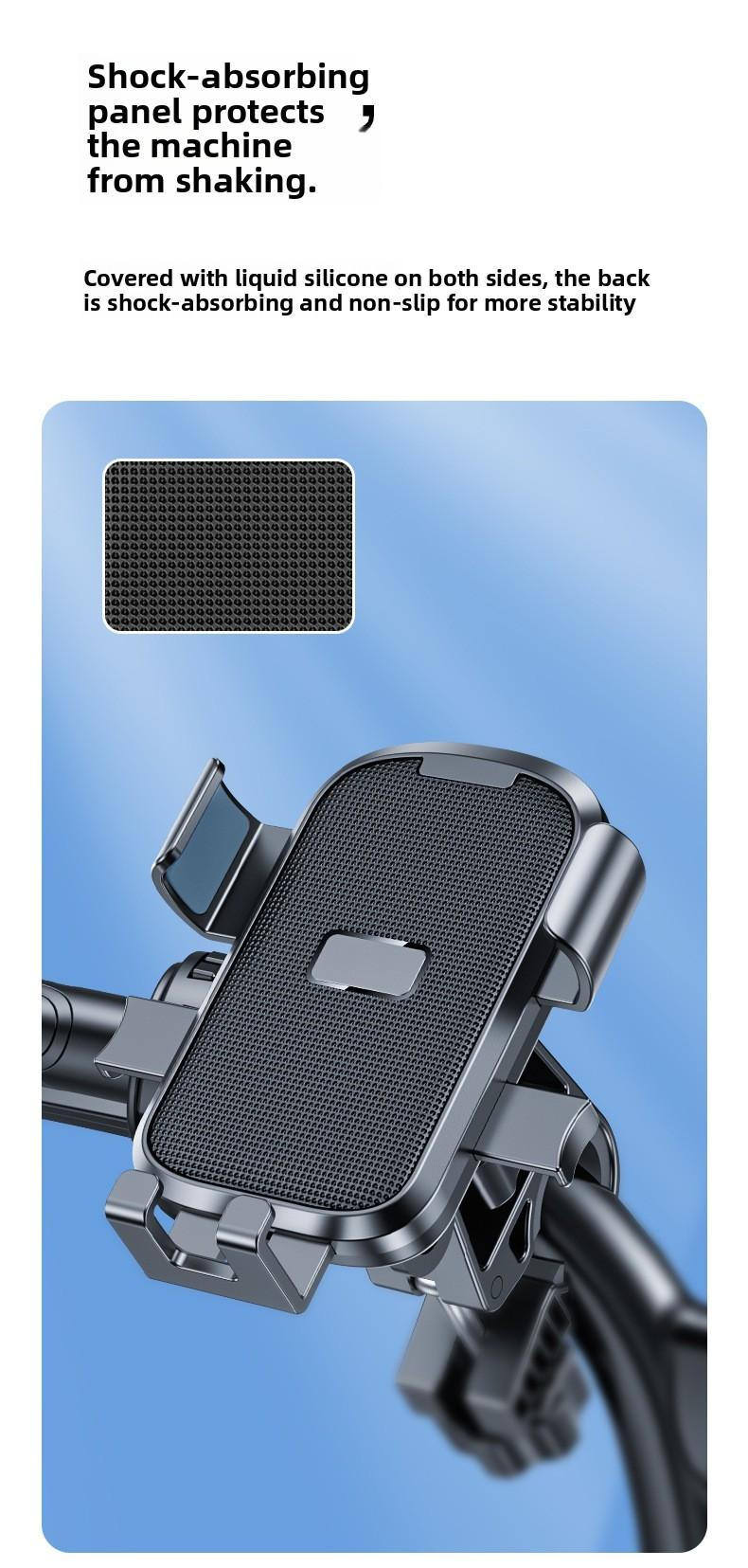 Motorcycle, electric vehicle, mobile phone navigation support, universal for bicycles and electric scooters magnetic mount