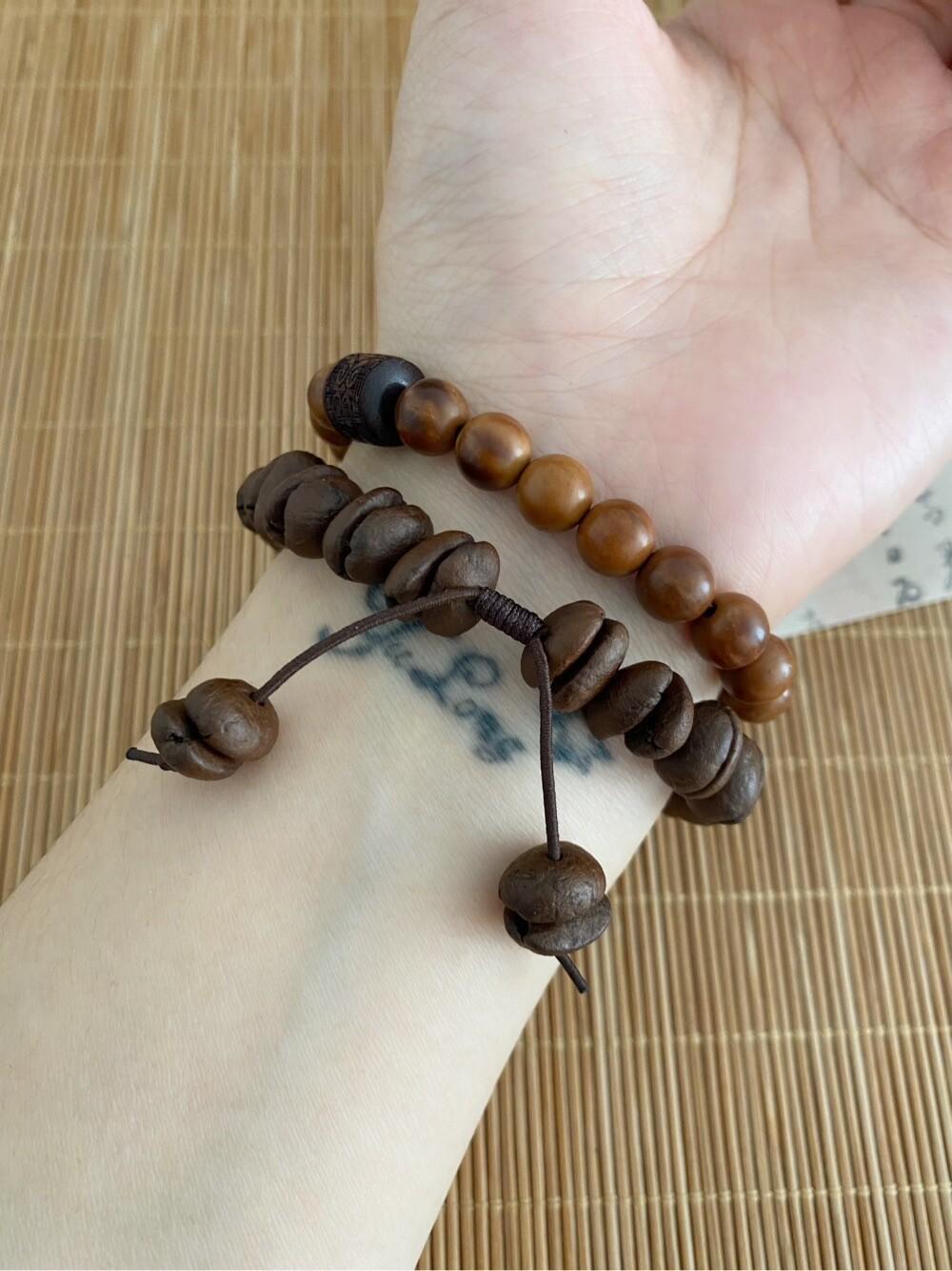 Natural and genuine coffee bean bracelet, cute, trendy, elegant and individual bracelet, fashionable couple bracelet, niche design
