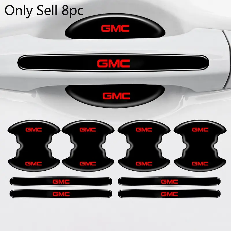8pc Car Stlying Door Handle Bowl Anti-scratch Protective Stickers For GMC Terrain Sierra 1500 Yukon Acadia Savana Hummer Granite H3 Jimmy Auto Interior Accessories Car Styling Decals Automobile Decals Stickers For Cars