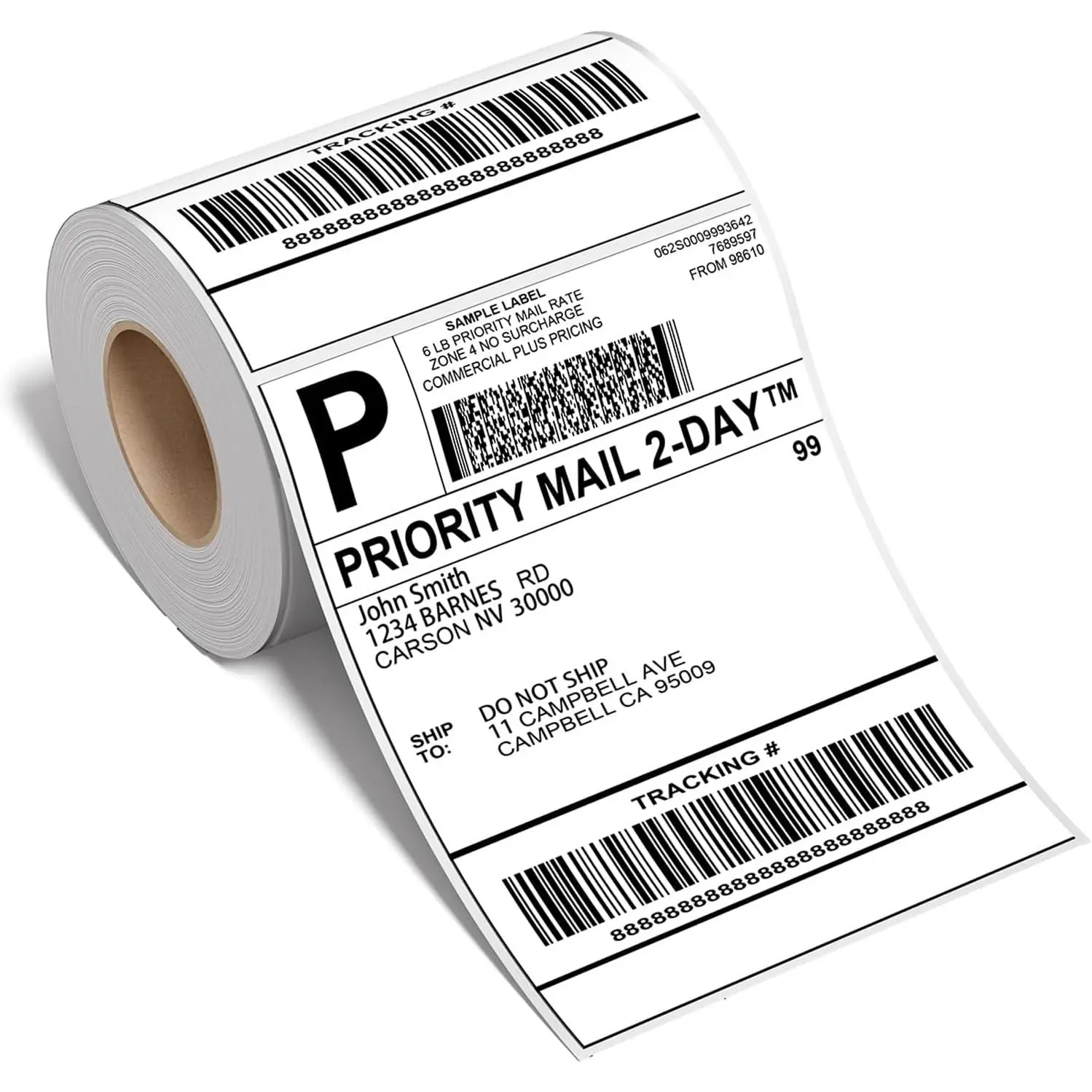 Thermal Labels 4x6, Pack of 100 4x6 Roll Labels, Commercial Grade,  Adhesive Shipping Label, Compatible with  A64M and  Thermal Printer & Shipping Supplies