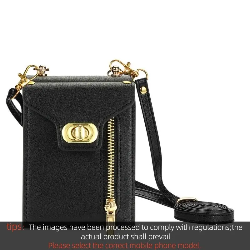 Zipper Wallet Crossbody  Phone Case for Smartphone Samsung Galaxy Z Flip 6 5 4 3 Flip6 Flip5 Flip4 Flip3 5G with Card Holder Leather Cover Accessories