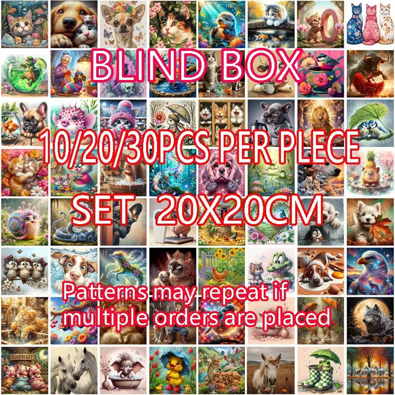 10pcs/20pcs/30pcs Animal Series Diamond Painting Kit, DIY Craft Set, Home Wall Decor Gift, Stress Relief Birthday Holiday Present